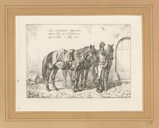 Dragoon with three horses
