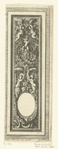 Panel with an empty medallion