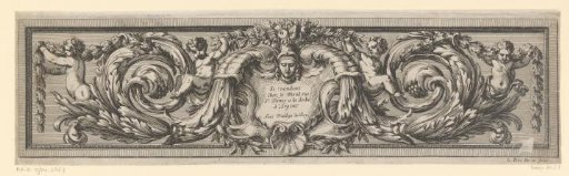 Frieze with putti and acanthus scrolls