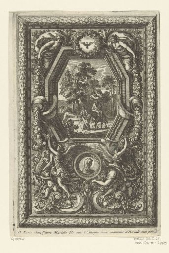 Panel with painting of the Flight into Egypt