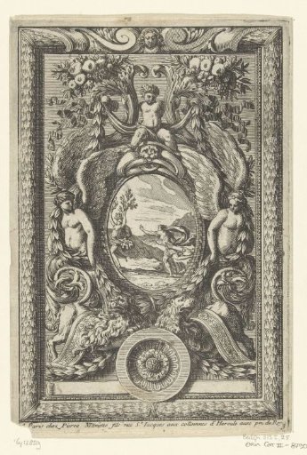 Panel with Apollo and Daphne in a medallion