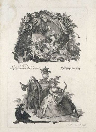 Musicians in a garden