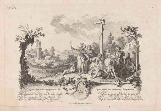Group of Men and Women Under a Signpost