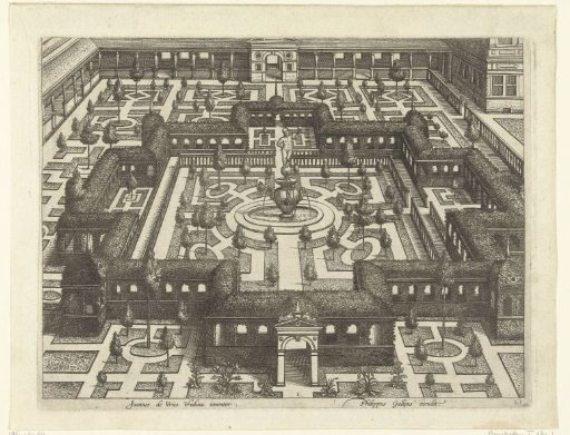 Garden with a Parterre Surrounded by Arbor