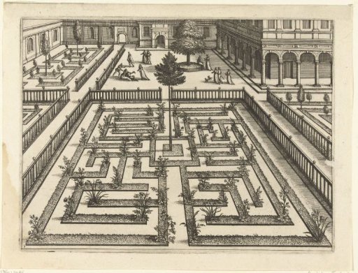Garden with a Parterre and a Colonnade