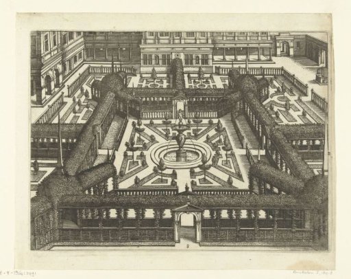 Garden with a Parterre Surrounded by Arbor