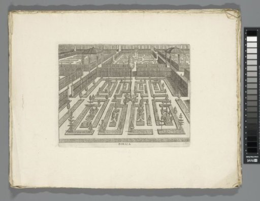 Garden with a Central Parterre Comprising Eight Rectangular Compartments