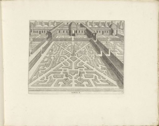 Garden with a Parterre with Diagonal Paths
