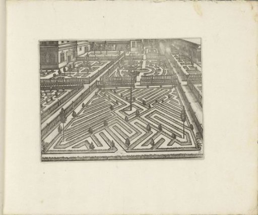 Garden consisting of several parterres