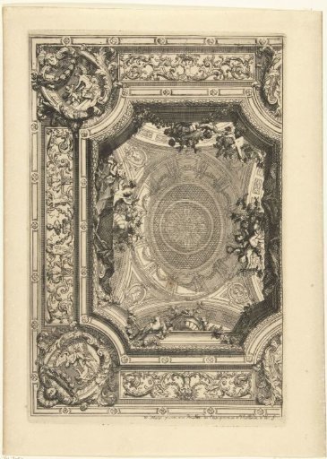 Ceiling with trompe-l'oeil vault