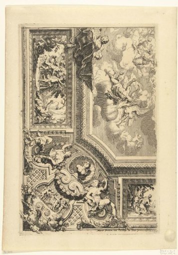 Quarter of a ceiling with decorations