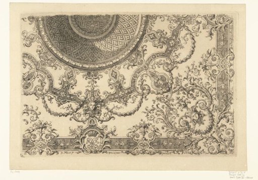 Quarter of a ceiling with circular decoration