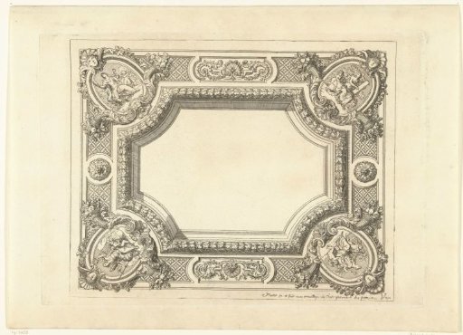 Ceiling with empty center panel