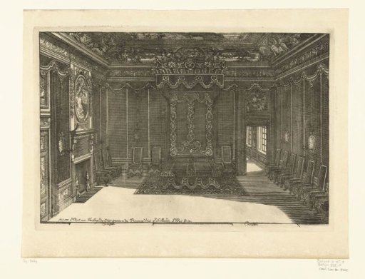 Interior with a Canopy Bed and Fireplace