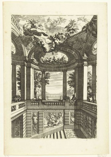 Trompe-l'oeil decoration for a staircase