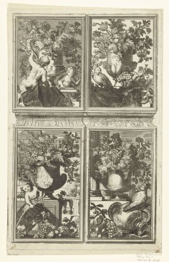 Four vertical overdoor panels