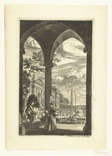 View of palace from hall