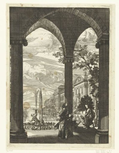 View of palace from hall