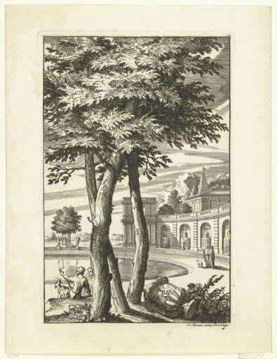 Landscape with three trees