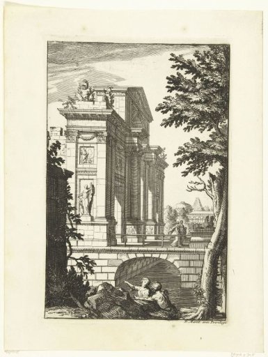 Triumphal arch on a bridge