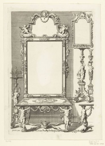 Table with Large Mirror