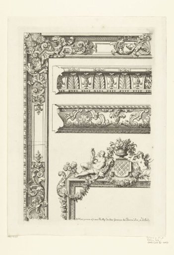 Three Parts of Cornices and Part of a Mirror Frame