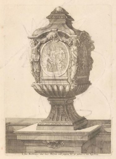 Vase with Diana and Cupid in an Oval