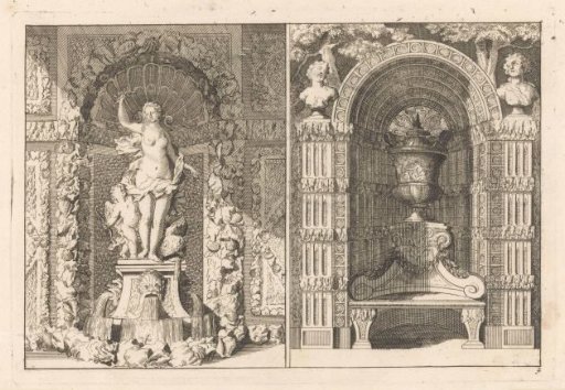 Niche with a statue of Venus and a vase