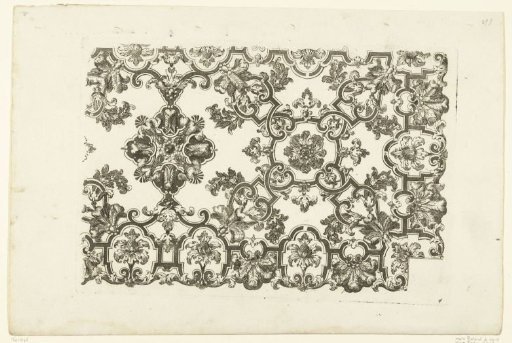 Panel with flat decoration