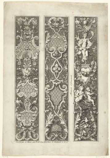 Three vertical strips with compartments