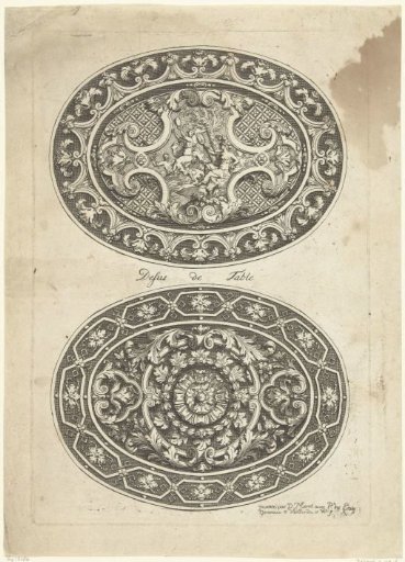 Two oval panels