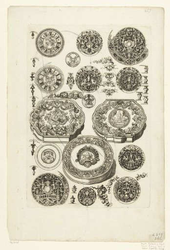 Sixteen large and twenty-four small objects and ornaments