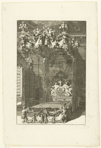 Canopy bed in an interior