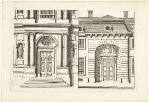 Portico of church and entrance to country house