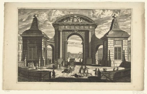 City gate in the form of a triumphal arch, with Tuscan columns