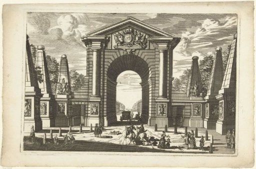 City gate in the form of a triumphal arch of the Tuscan order
