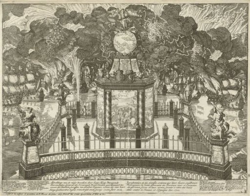 Fireworks Celebrating the Victory at Vigo, 1702