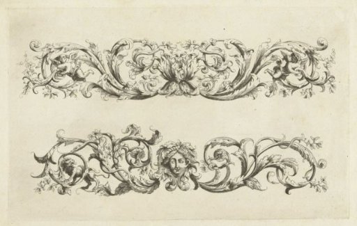 Two leaf scrolls