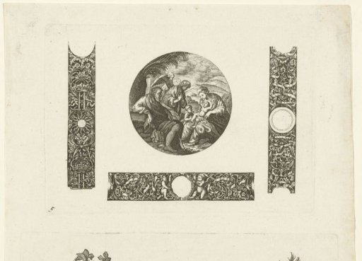 Clock case and three strips