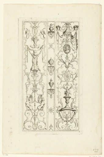 Panels with female herms and medallions