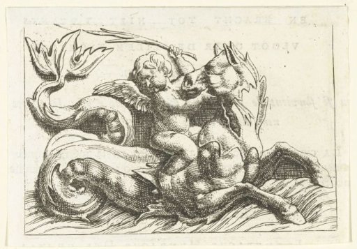 Cherub on a seahorse