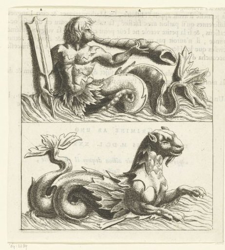Triton and sea dragon
