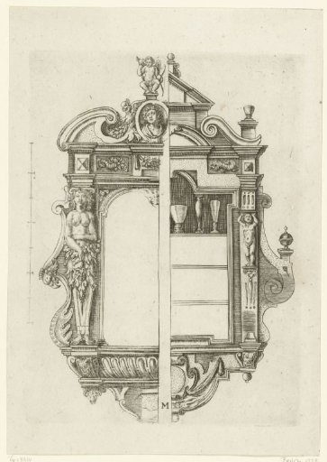 Wall cabinet with broken pediment