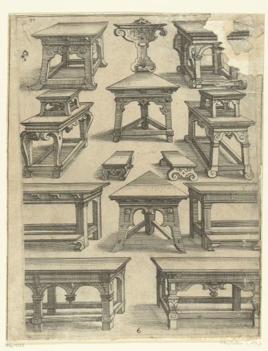 Eight long tables