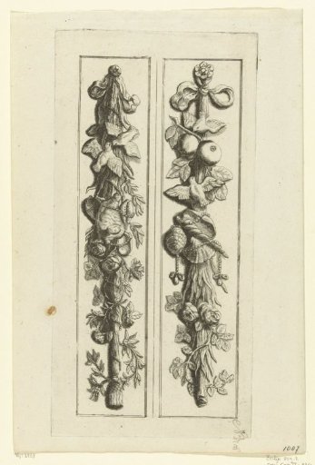 Two trophies with attributes of Venus