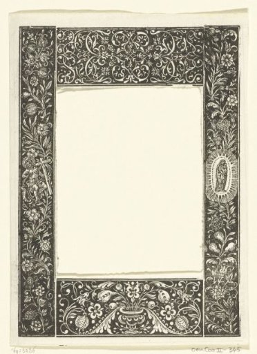 Frame consisting of two vertical panels and two friezes