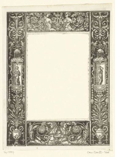 Frame consisting of two vertical panels and two friezes