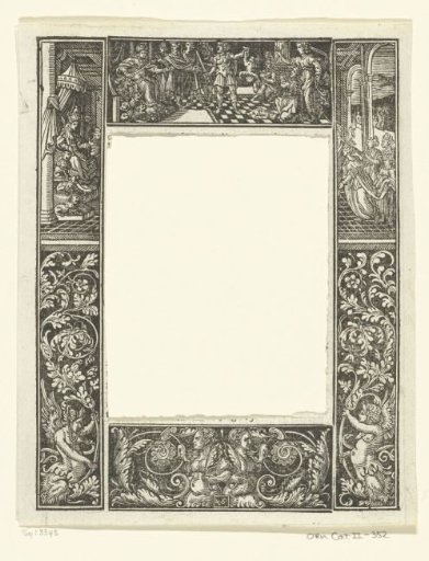 Frame consisting of two vertical panels and two friezes