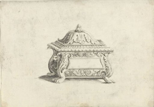 Box with lid and rings on the sides