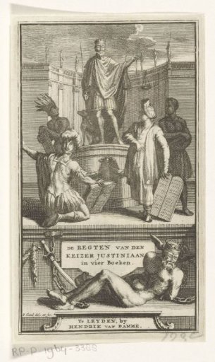Justinian surrounded by the four continents